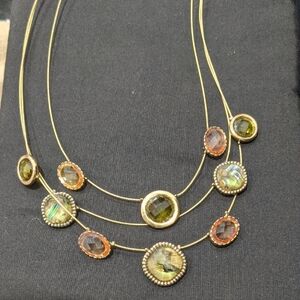 Elegant Gold Multi-Stone Necklace